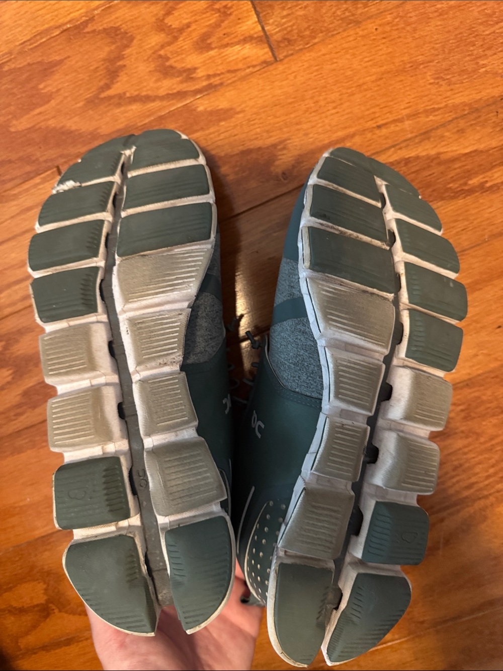 On Running Women’s Grey Knit Slip-On Sneakers with Dark Gray Accents - Picture 5 of 7